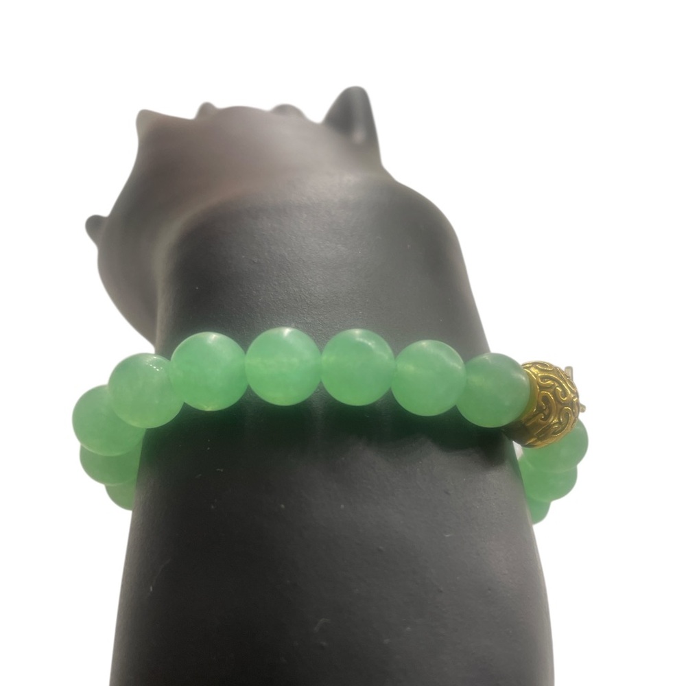 Green Aventurine  gemstone bracelet - Picture 2 of 6